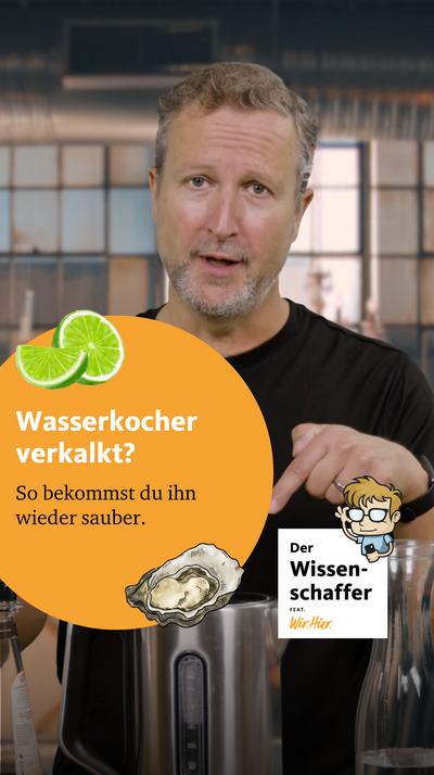 Wääääh – der Wasserkocher ist schon wieder verkalkt ?. So ein Ärger ?! Wie kommt das eigentlich? Und noch wichtiger – wie kriege ich den wieder weg?