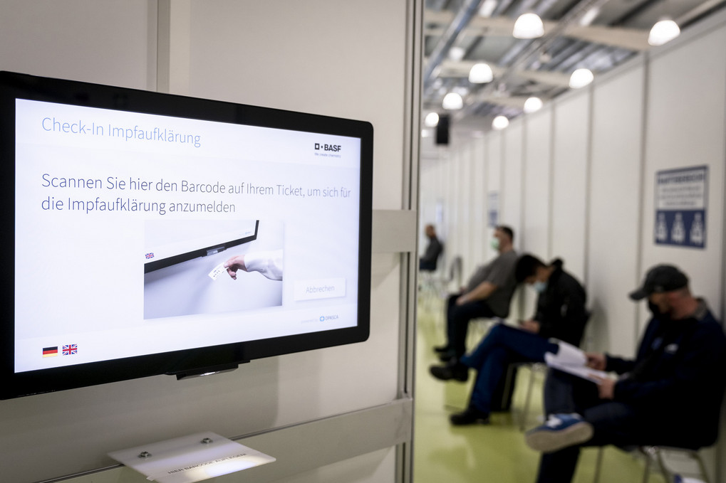 Professionell organisiert: Betriebsärzte erleichtern die Pandemiebekämpfung. Foto: BASF