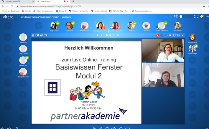 Screenshot aus der Lernplattform Vitero
