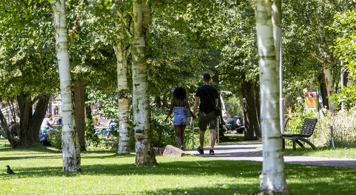 Lädt zum Schlendern ein: das Gartenschaugelände in Kaiserslautern. Foto: view - die agentur / Joachim Ackermann.