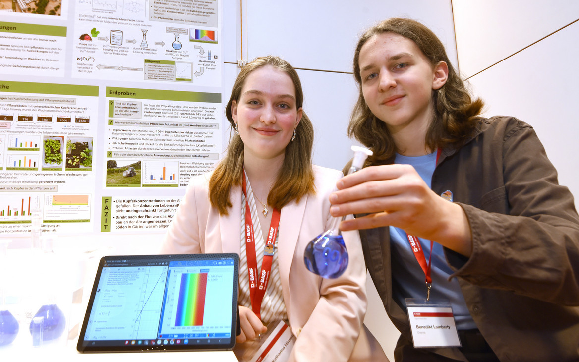 Bendikt Lamberty und Anna Katharina Hinson. Foto: BASF SE