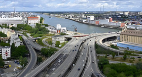 Ludwigshafen am Rhein aus der Vogelperspektive.