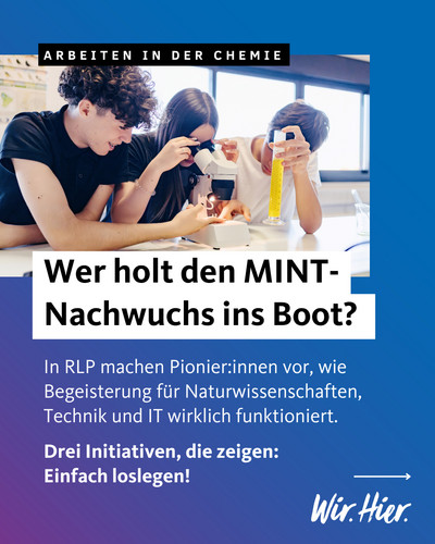 MINT-Fachkräfte werden dringend gebraucht – vor allem in Chemie und Pharma. In Rheinland-Pfalz zeigen viele Initiativen, wie das geht: mit interaktiven Lernorten, Programmierkursen in Schulklassen und einem Netzwerk, das Schulen und Betriebe enger zusammenbringt.