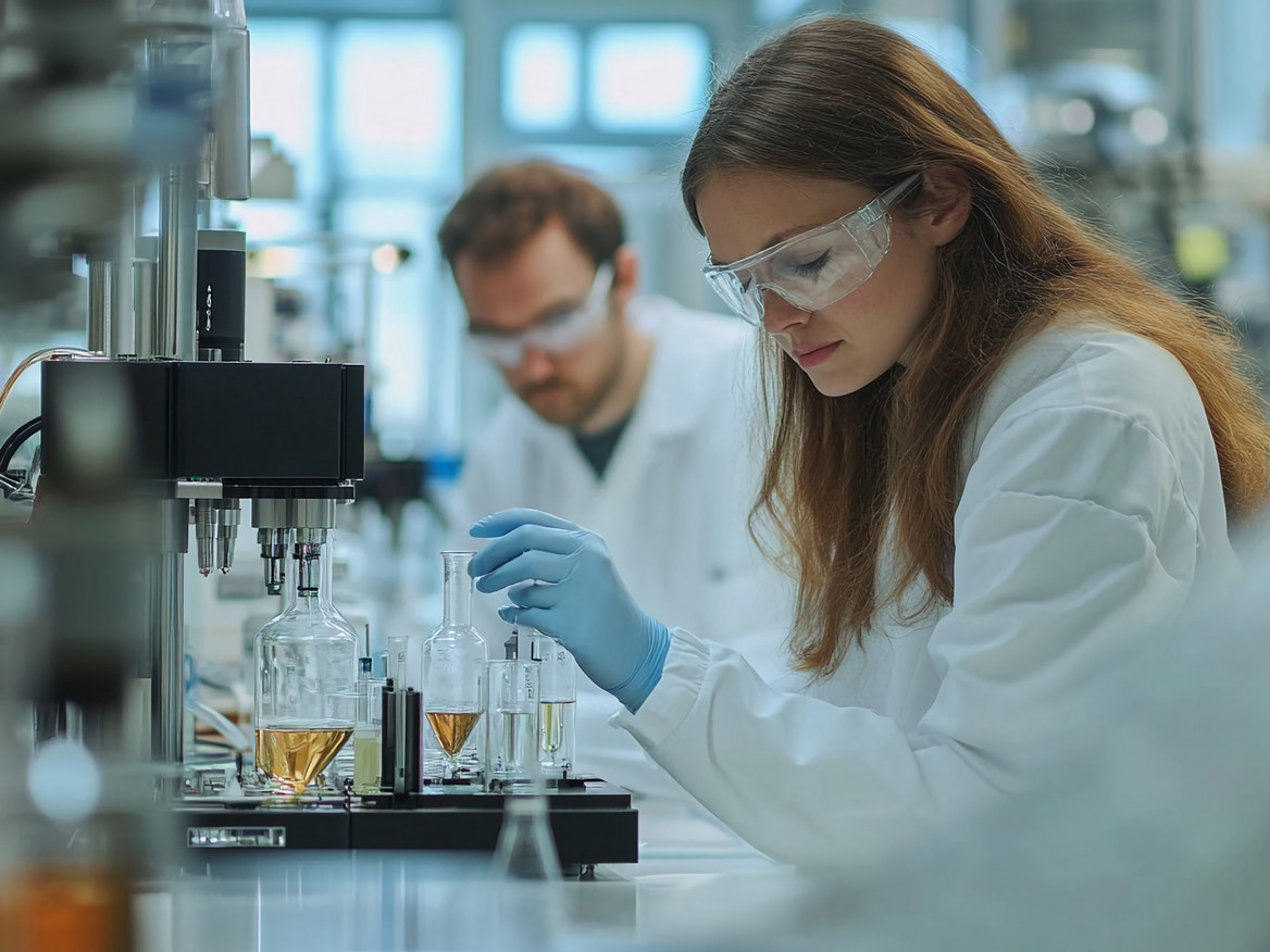 Forscher entwickeln neue Batteriematerialien im Labor. Foto: stock.adobe.com/Suriyo