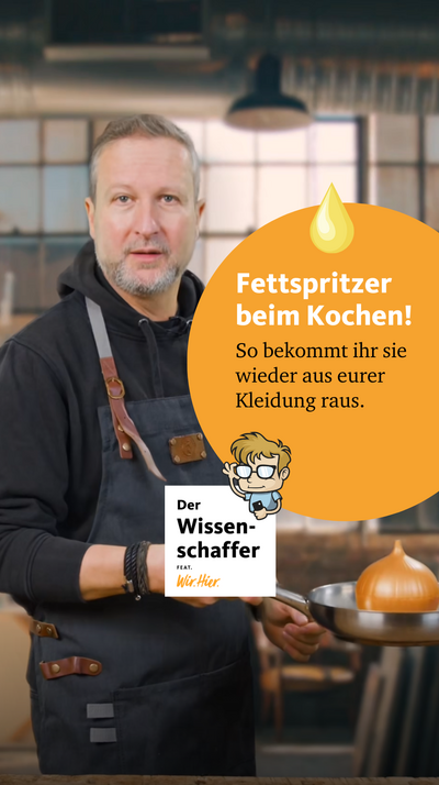 Kennt ihr das auch? Ihr brutzelt euch in der Küche etwas Leckeres zu essen ?, und trotz Schürze landen Fettspritzer auf dem Shirt? ??
