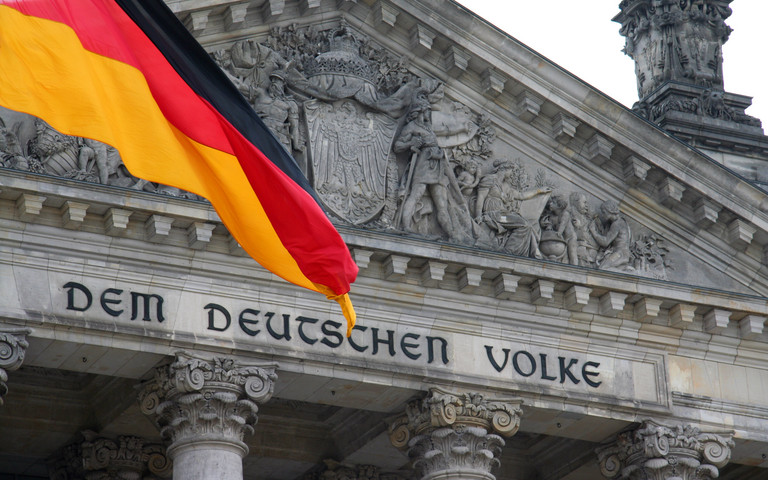 Das Reichstagsgebäude in Berlin. 