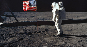 Astronaut Edwin E. "Buzz" Aldrin, Jr. auf dem Mond 
