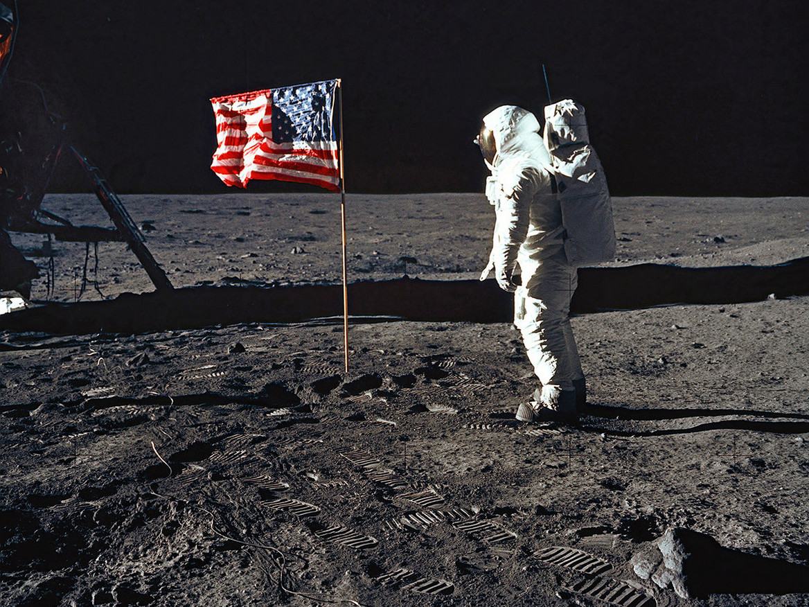 Astronaut Edwin E. "Buzz" Aldrin, Jr. auf dem Mond 