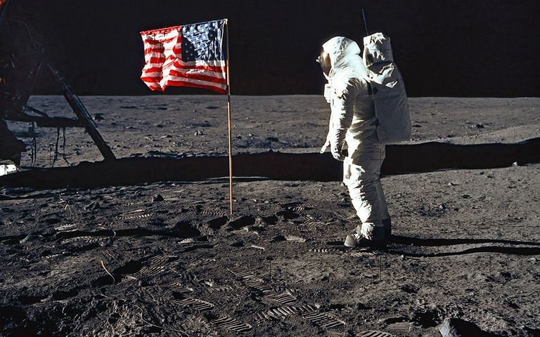 Astronaut Edwin E. "Buzz" Aldrin, Jr. auf dem Mond 