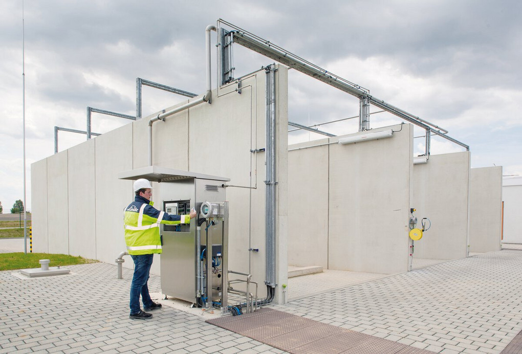 Energiepark Mainz: Nach einer rund zweijährigen Forschungsphase befindet sich die Anlage seit 2018 im Betrieb. Foto: Siemens