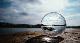 Glaskugel in der Natur