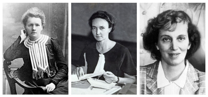 Marie Curie, ihre Tochter Irène Curie-Juliot und Dorothy Crowfoot Hodgin erhielten im 20. Jahrhundert (1911, 1935 und 1964) den Chemie-Nobelpreis für ihre Leistungen im Bereich der radioaktiven Strahlung. Fotos: Bettmann - Getty Images; Kharbine-Tapabor - Imago Images; picture alliance - dpa