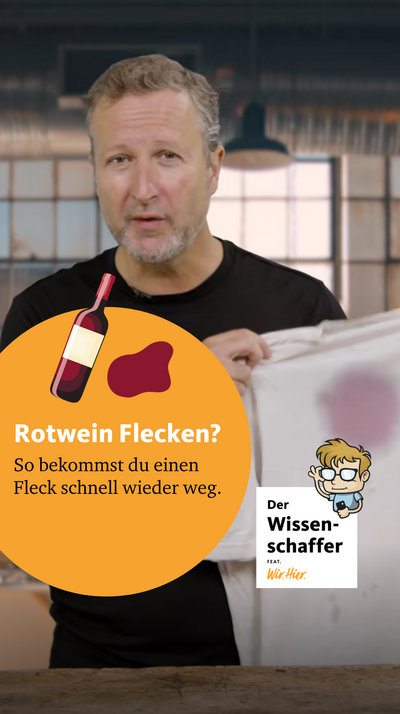 Mmmmh, ? schmeckt wunderbar! Aber spätestens, wenn sich der edle rote Tropfen über Kleidung und Tischdecke ergießt ?, hätte man doch lieber Weißwein getrunken. Jetzt heißt es schnell handeln und den SOFORT mit Sprudelwasser oder übergießen. Oder mit ? – kein Witz! Unser ?️erklärt euch die wundersame Wirkung zur Zersetzung der Farbpigmente.