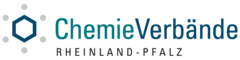 Das Logo der Chemieverbände Rheinland-Pfalz mit einer stilisierten Kohlenstoffringverbindung.
