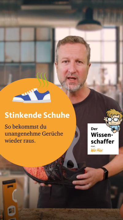So bekommt ihr Gerüche aus dem Schuh heraus.