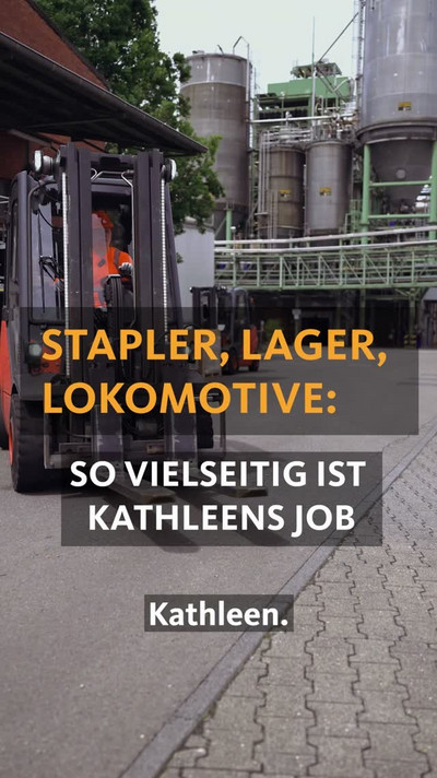 Als einzige Frau im Logistik-Team: Für Kathleen ist das kein Problem.