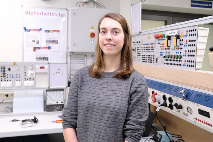 Auszubildende Luisa Zeimentz bei Boehringer Ingelheim.