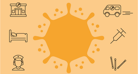 Grafik eines Virus.