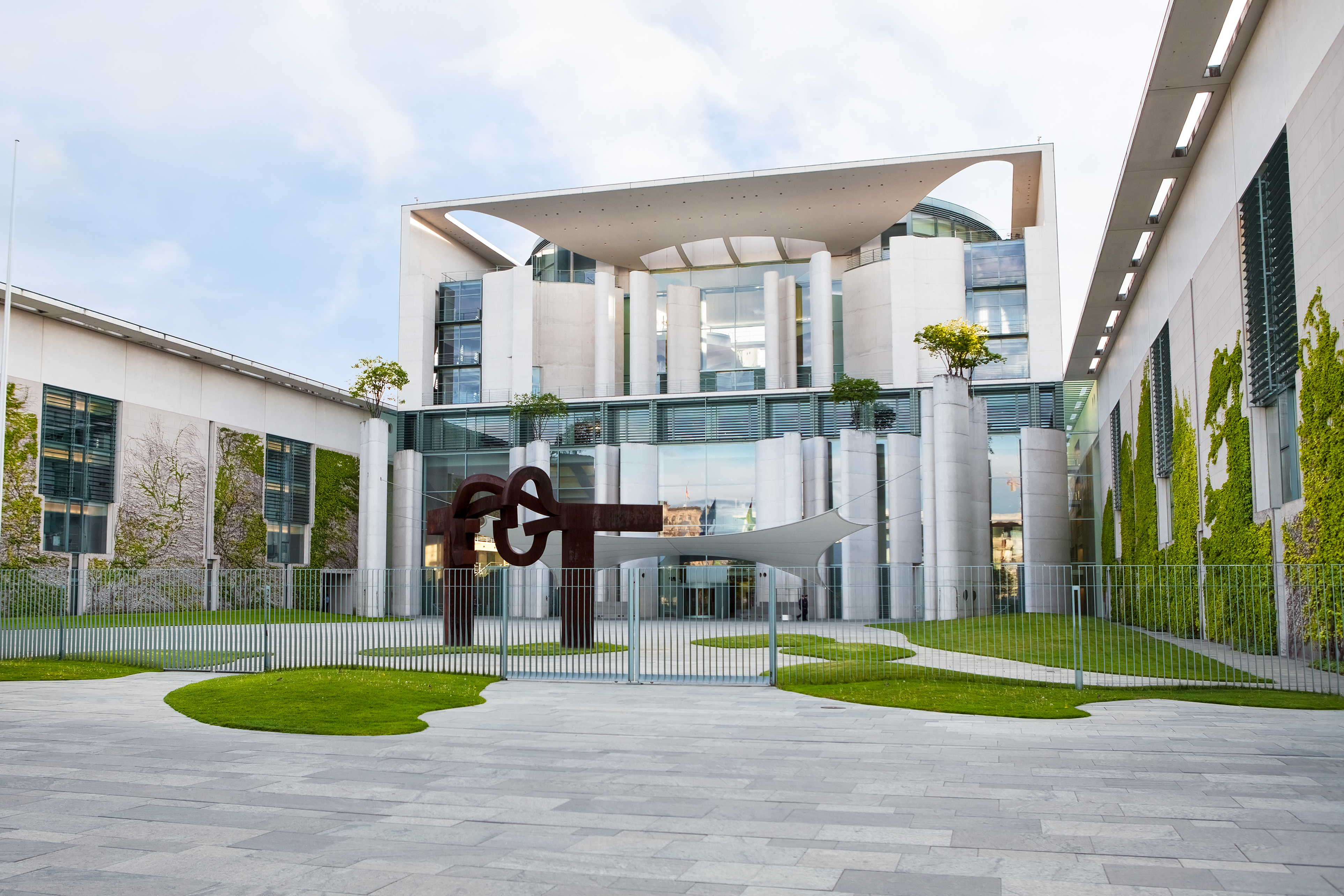 Außenansicht des Bundeskanzleramts in Berlin.