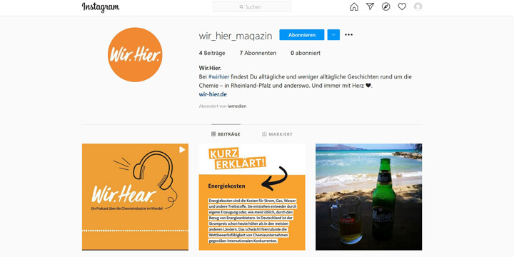 Jetzt live: Wir. Hier. auf Instagram